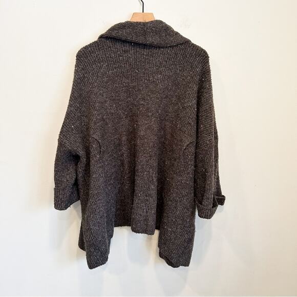 Anthropologie Akeni + Kin Open Wide Sleeve Ribbed Cardigan Gray Size OS - Picture 5 of 9